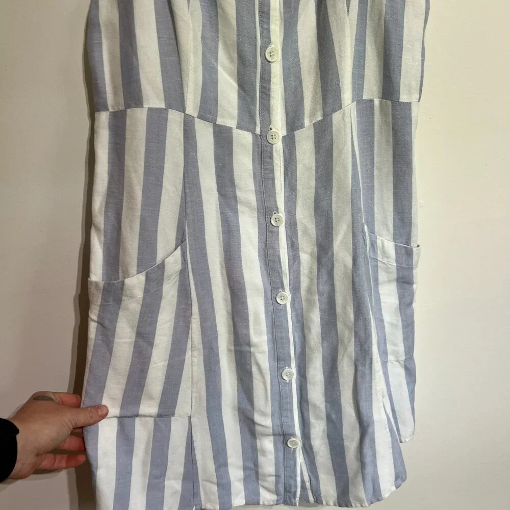Rails Striped Linen Mini Dress - Picture 3 of 8